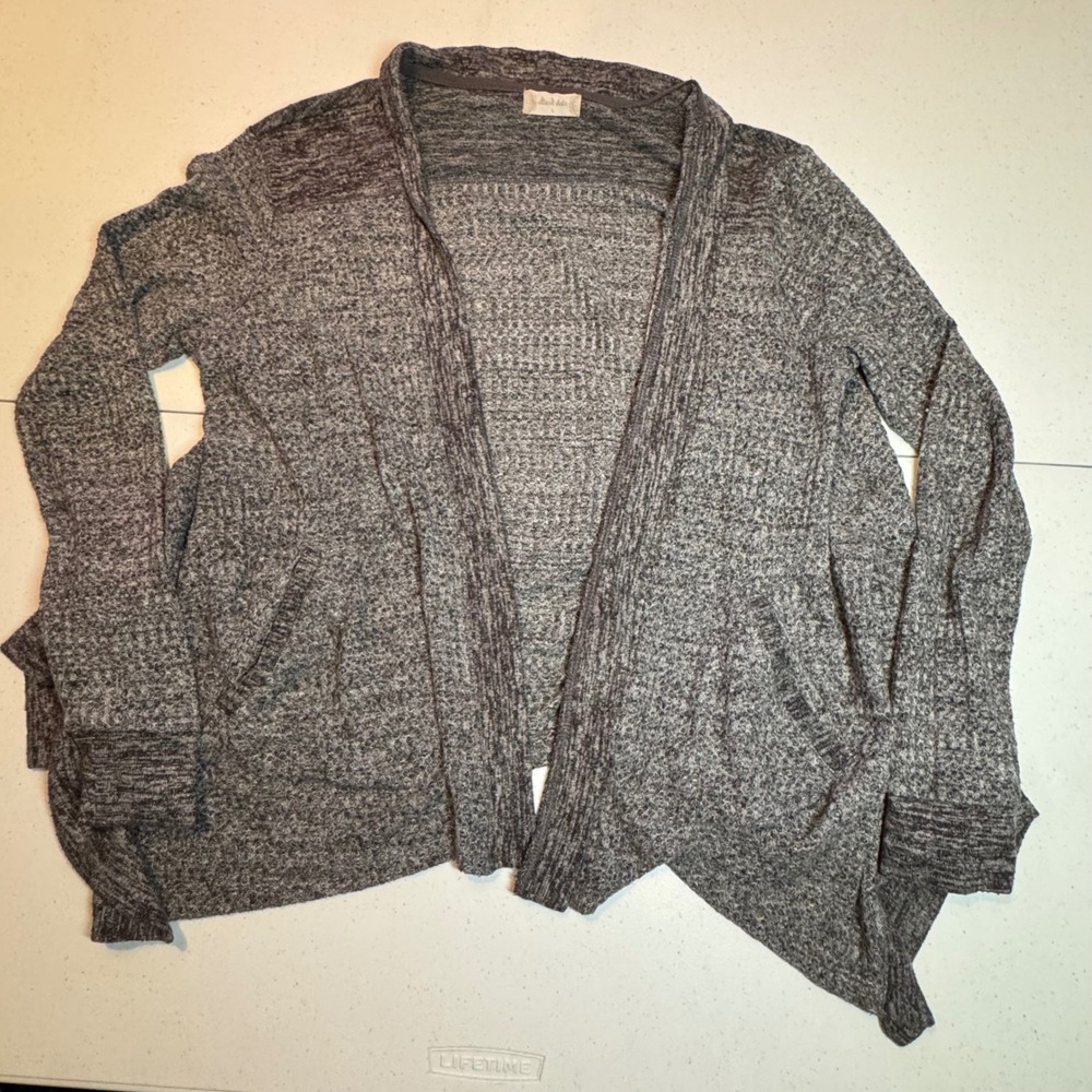 Altard State Womens Grey Marled‎ Open Front Cardigan Sweater Lightweight Large